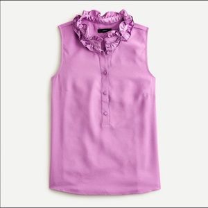 NWOT J Crew ruffleneck sleeveless top